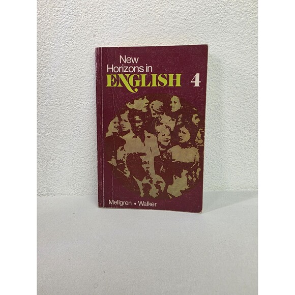 New Horizons in English 4 Rare Old Book | Collectable Book Unique Decor - Picture 1 of 6